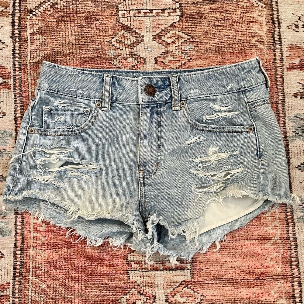 American Eagle Festival Cut Off Denim Shorts